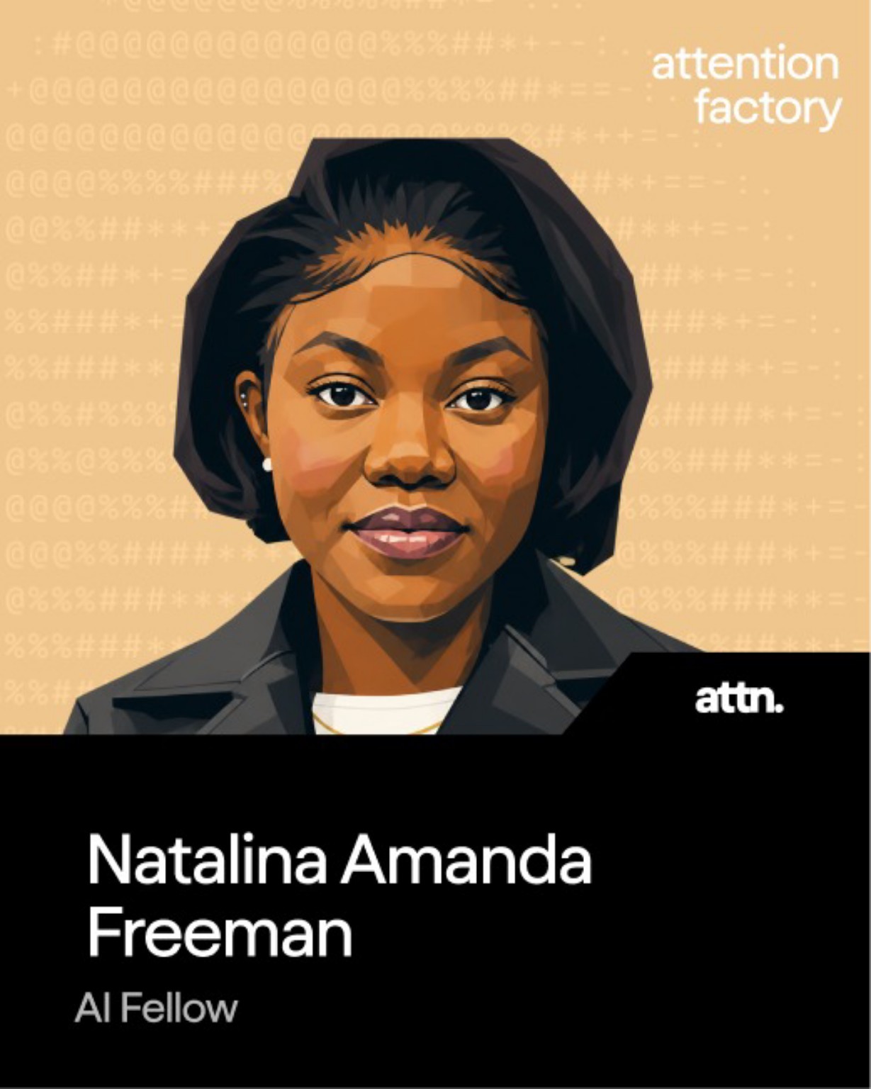 Natalina Amanda Freeman, AI Fellow and member of POD 7